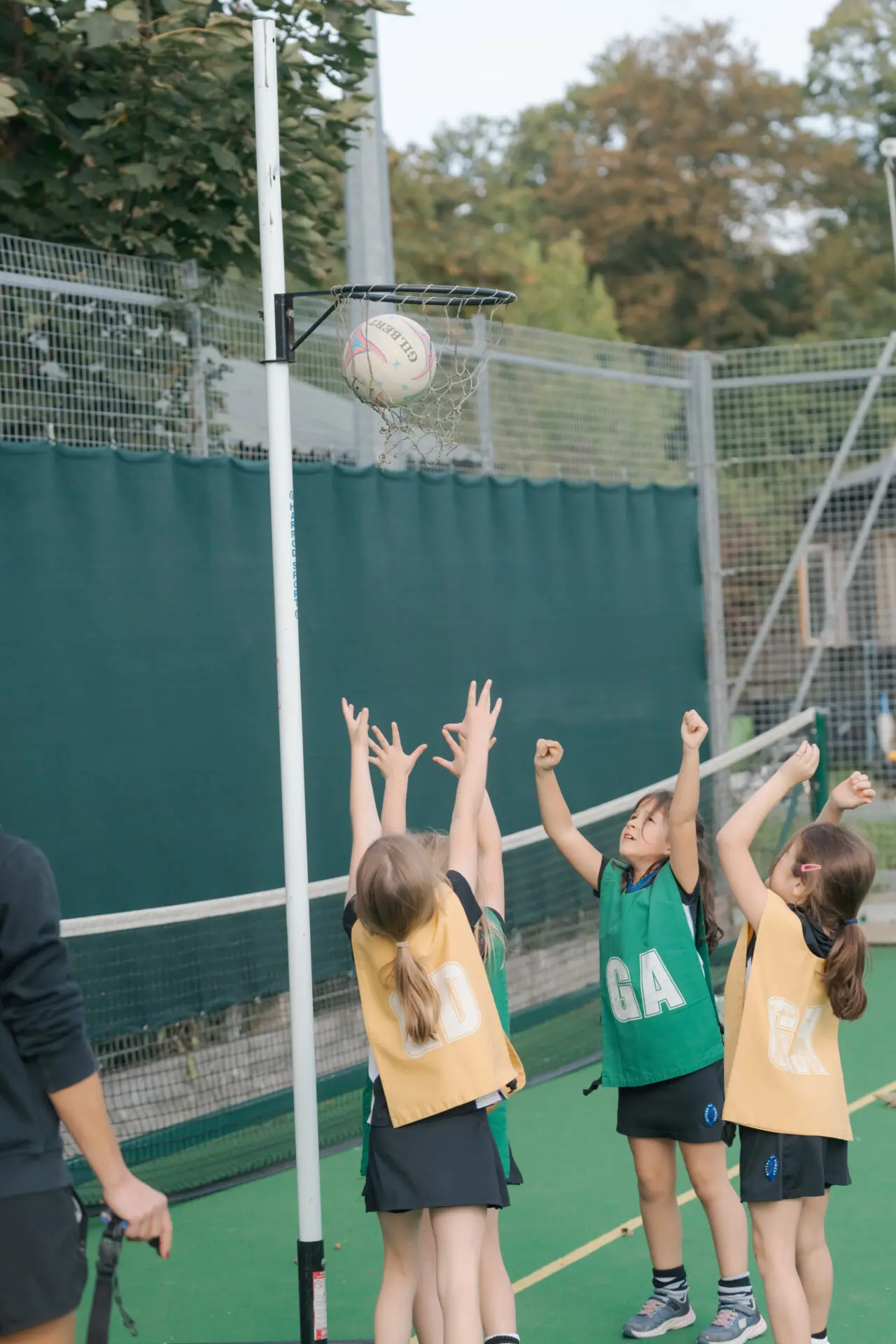 Image of pupils playing netball